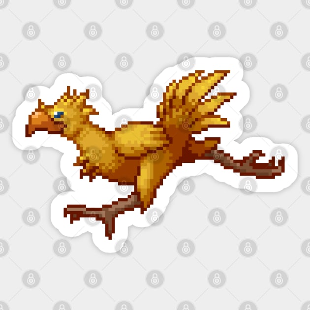 Running Chocobo Sticker by ZioCorvid